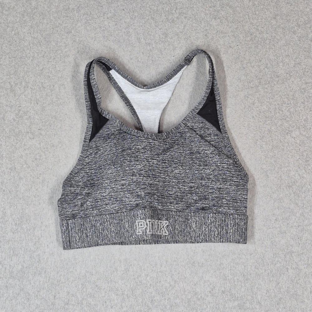 Victoria Secret PINK Women Sports Bra Small Gray Ultimate Lightly Lined Wireless